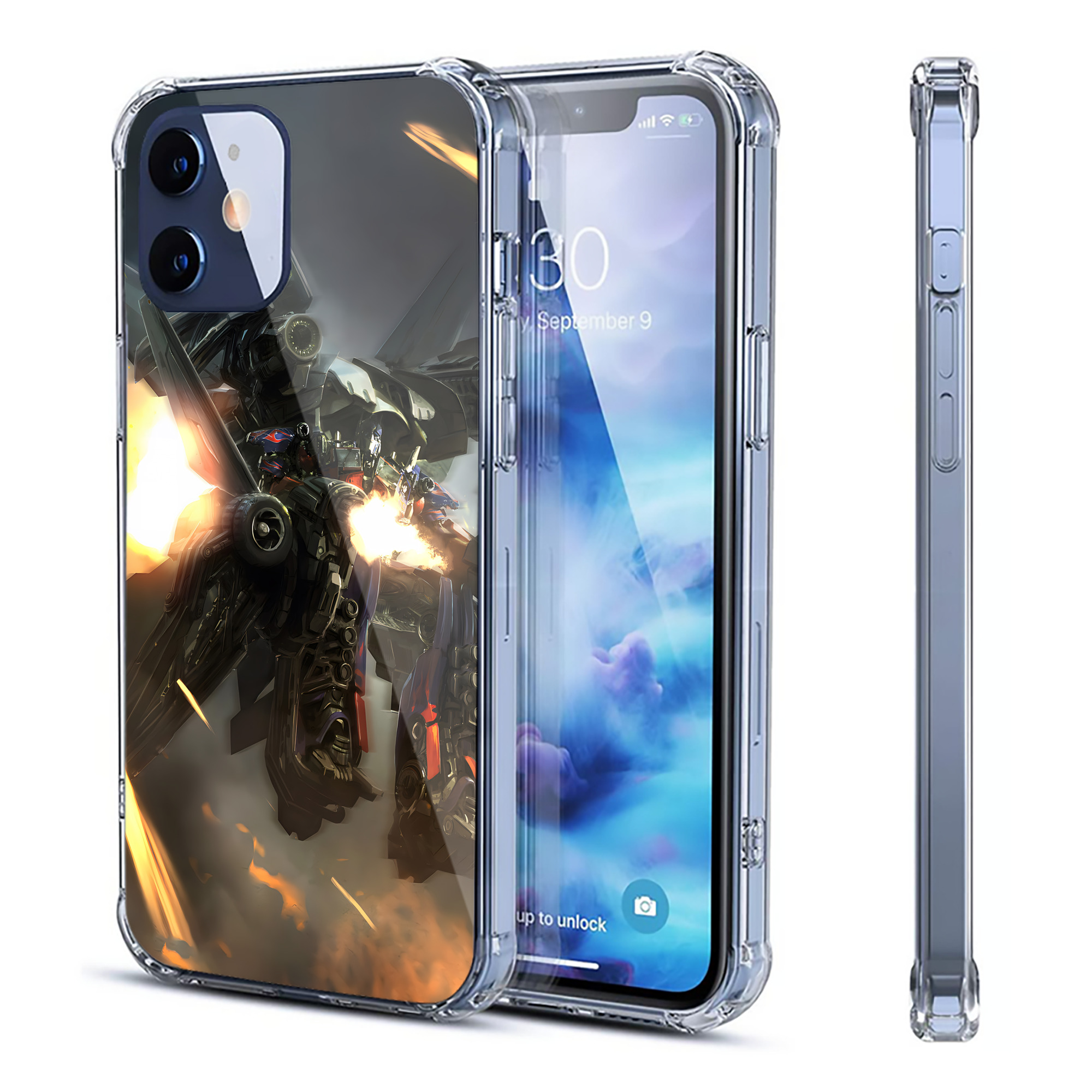 （画像用） Transformers トランスフォーマー 【iPhone 12シリーズ対応】透明スマホケース（クリアソフトケース）